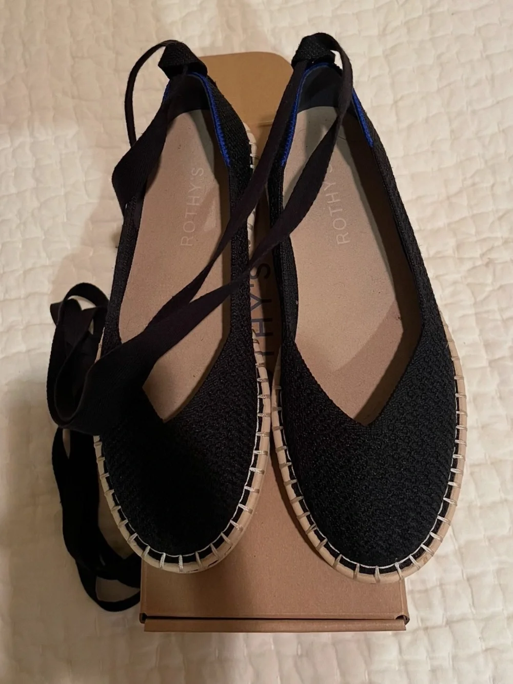 Rothy's Espadrille Ballet Flats with Ankle Tie